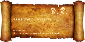 Wieszner Rodion névjegykártya